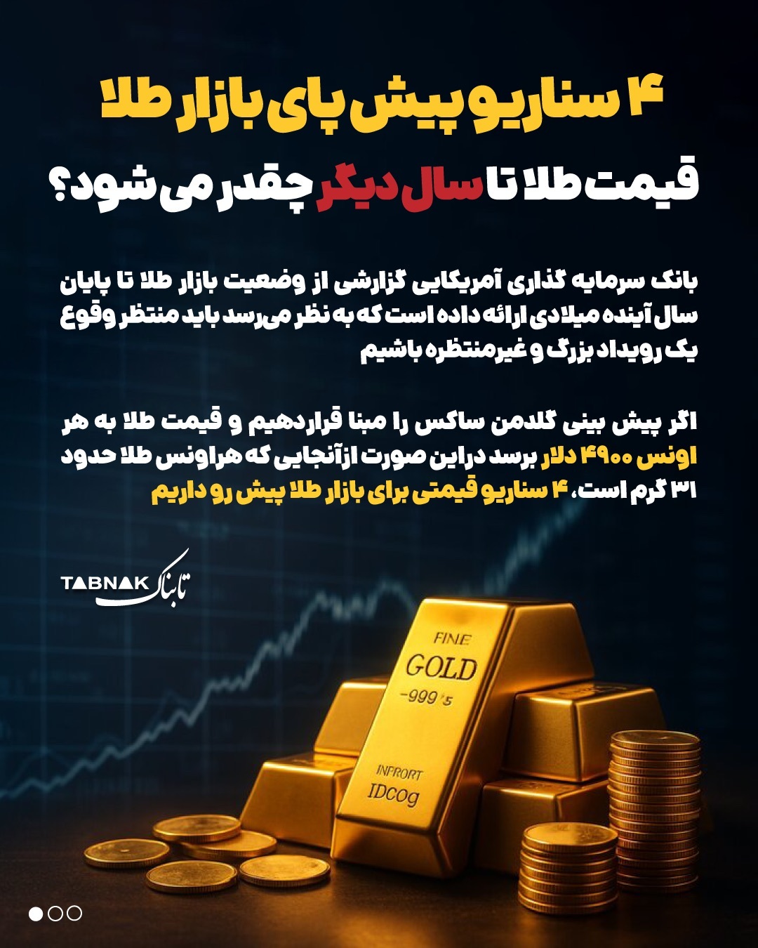 4 پیشبینی مهم درباره قیمتها در بازار طلا / قیمت طلا تا سال دیگر چقدر میشود؟ 3