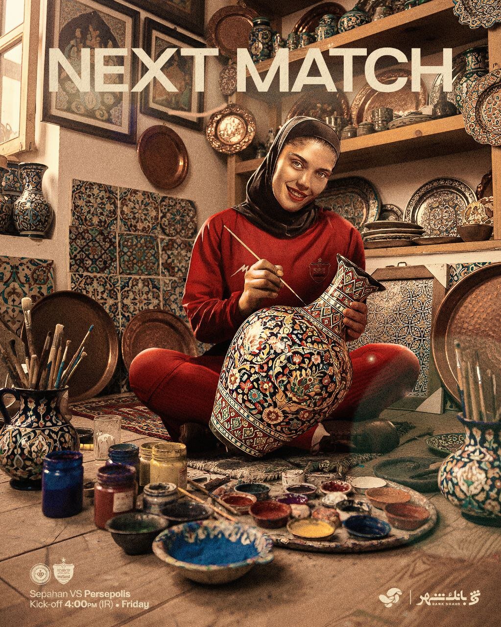 عکس| پوستر خاص باشگاه پرسپولیس برای الکلاسیکو زنانه