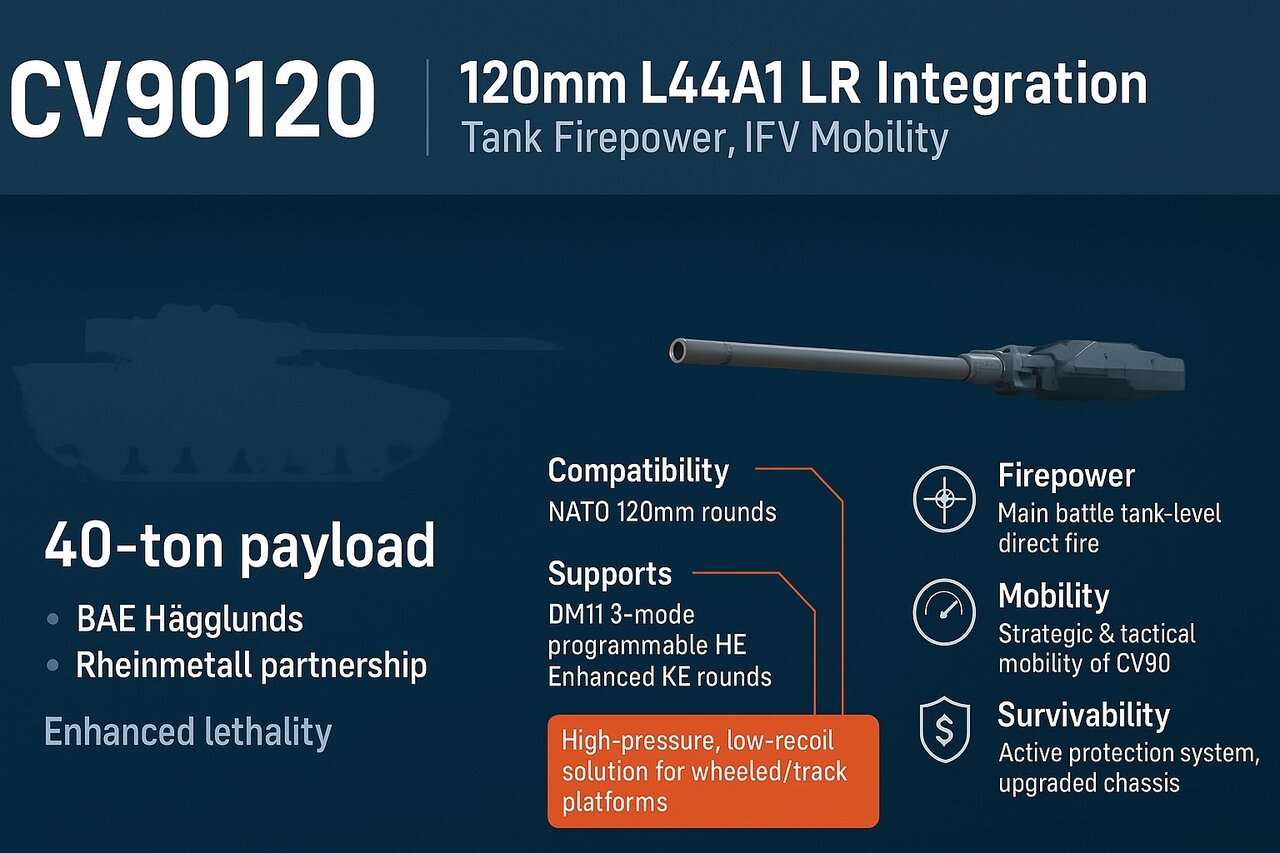 توپ سبک وزن CV۹۰۱۲۰ ؛ قاتل جدید زرهپوشها