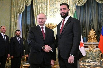 الجولانی با پوتین دیدار کرد/ الجولانی در کرملین: در تلاشیم ماهیت روابط خود با روسیه را از نو تعریف کنیم/ پوتین:  انتخابات ۵ اکتبر یک موفقیت است