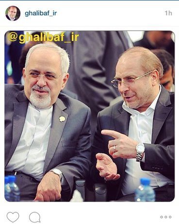 قالیباف خطاب به ظریف: خداقوت دوست عزیز! امیدوارم ما هم بتوانیم دل مردم ایران را شادکنیم
