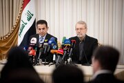 تصویر خاص از حاشیه‌ی دیدار لاریجانی با مشاور امنیت ملی عراق + عکس