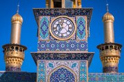 ببینید| تصاویری زیبا از برج ساعت حرم مطهر حضرت عباس(ع)