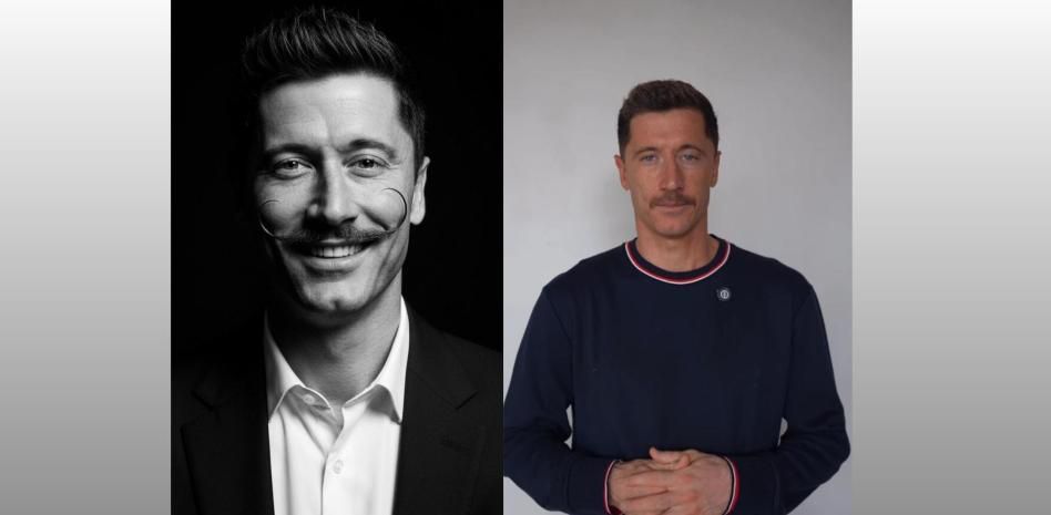 عکس| دلیل سبیل گذاشتن لواندوفسکی فاش شد!