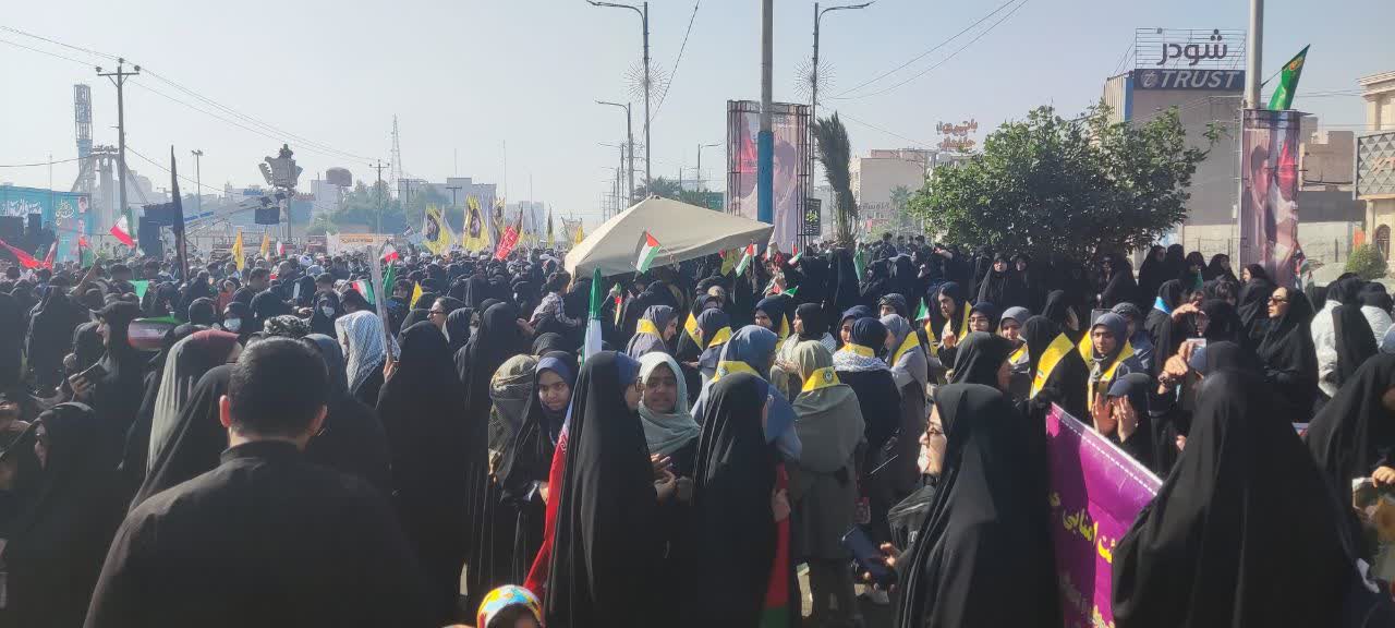 همگامی مردم و مسئولان خوزستان در یومالله ۱۳ آبان؛ تجدید میثاق با آرمانهای انقلاب