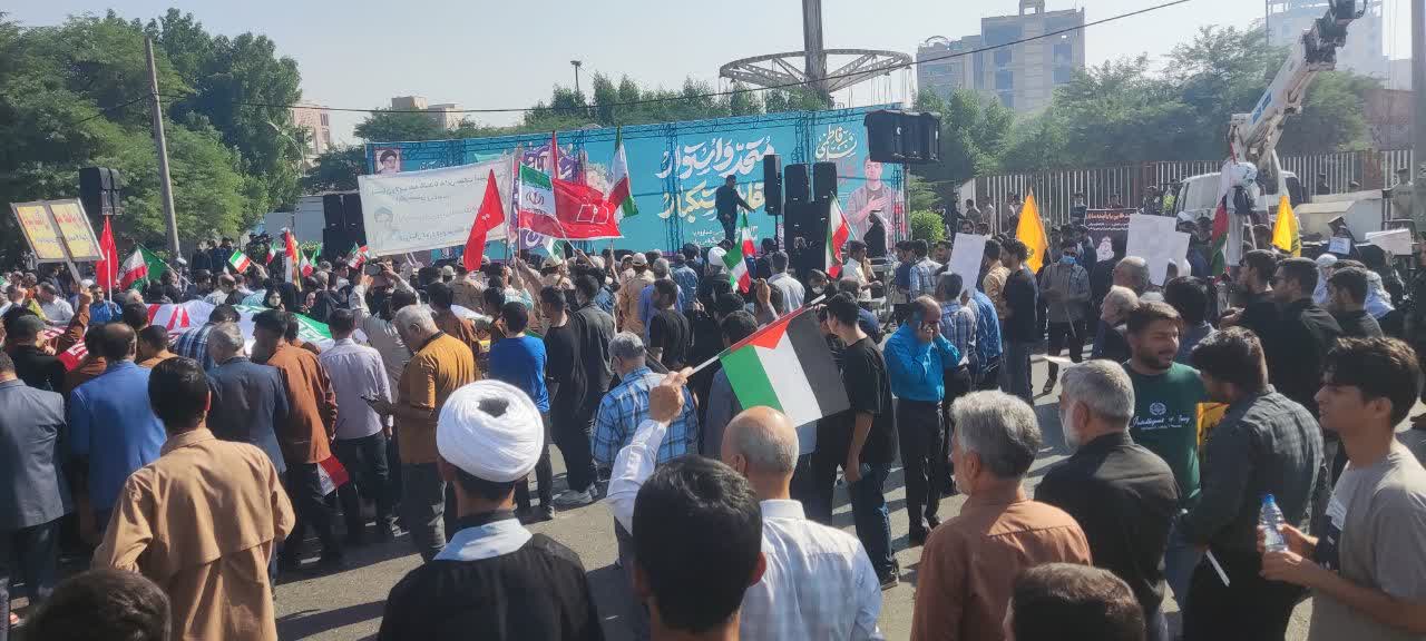 همگامی مردم و مسئولان خوزستان در یومالله ۱۳ آبان؛ تجدید میثاق با آرمانهای انقلاب