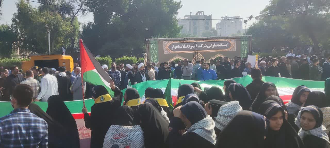 همگامی مردم و مسئولان خوزستان در یوم‌الله ۱۳ آبان؛ تجدید میثاق با آرمان‌های انقلاب