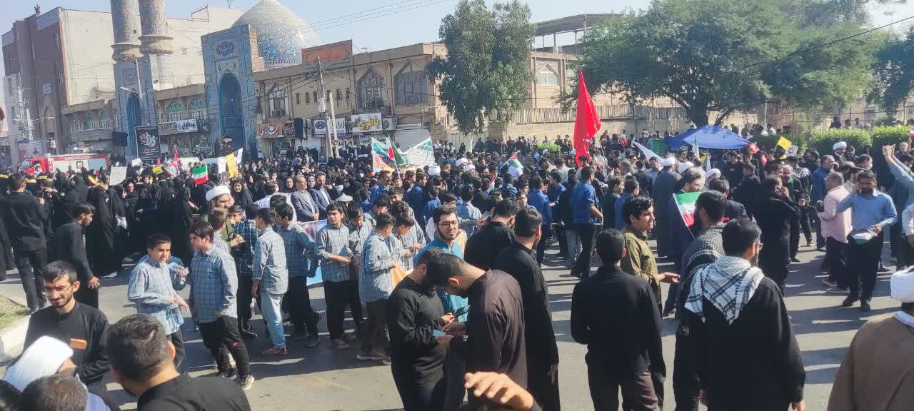 همگامی مردم و مسئولان خوزستان در یومالله ۱۳ آبان؛ تجدید میثاق با آرمانهای انقلاب