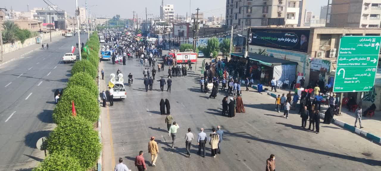 همگامی مردم و مسئولان خوزستان در یومالله ۱۳ آبان؛ تجدید میثاق با آرمانهای انقلاب