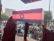 ببینید | تابوت سربازان اسرائیلی در دست راهپیمایان تهرانی