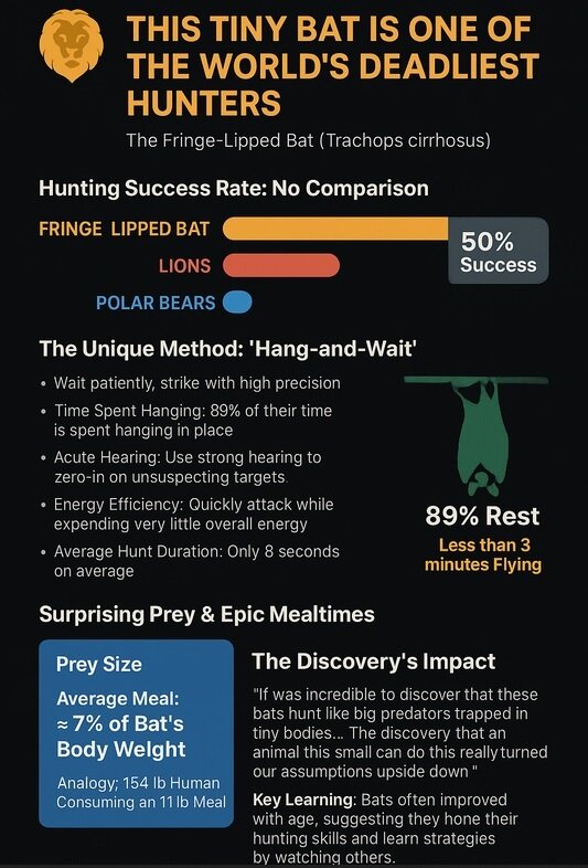 خفاش کوچکی که بهتر از خرس و شیر شکار میکند