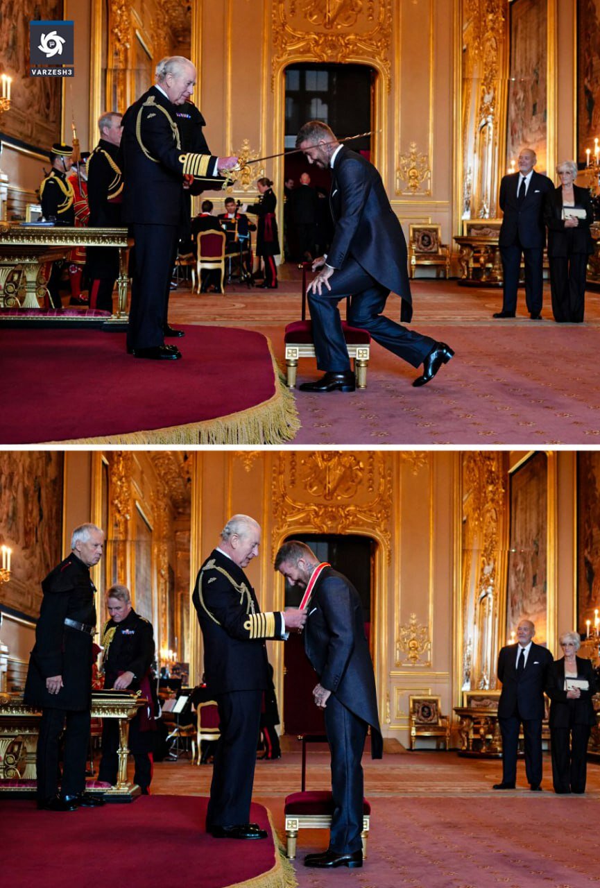 عکس| سِر دیوید بکام رسما شوالیه شد