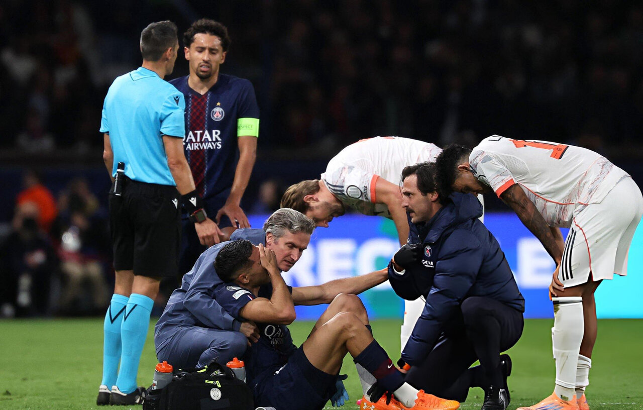 تصاویر بدترین حادثه هفته چهارم لیگ قهرمانان اروپا؛ اشرف تا آستانه غش رفت!