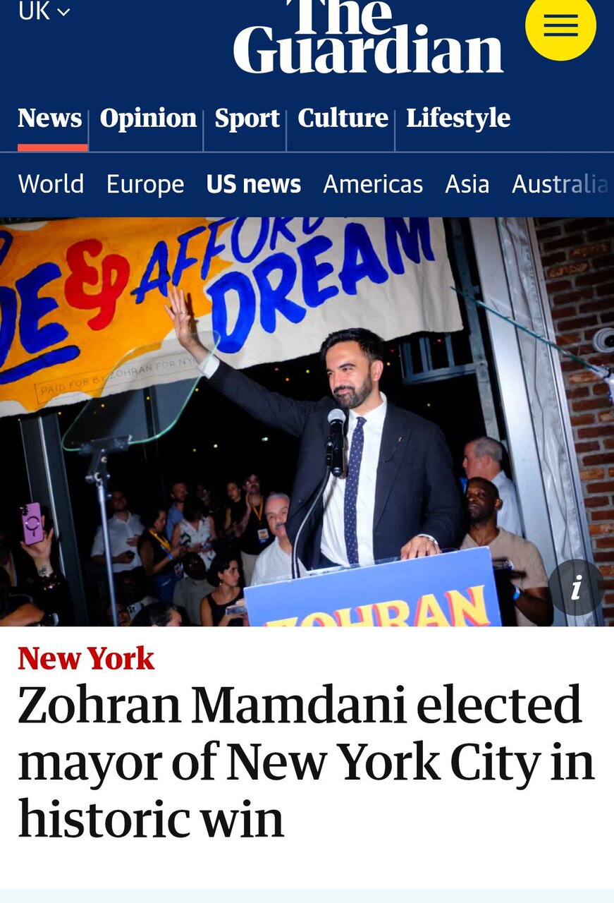 ممدانی در قلب کاپیتالیسم پیروز میشود؛ اما در کشور ما خواسته مردم اجرا نمیشود که نمیشود که نمیشود.../ او بیلی قصاب را سرنگون کرد!