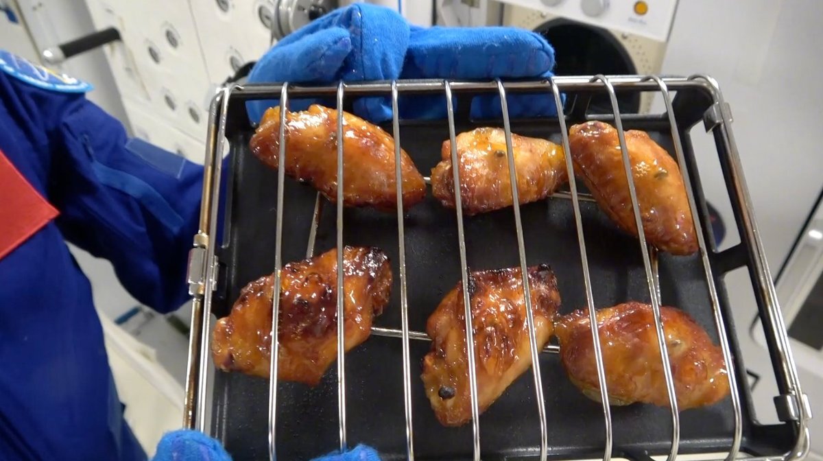 عکس | جوجه کباب در فضا