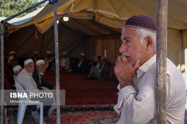 تصاویری از عزاداری اهالی روستای صابر کاظمی بعد از درگذشت او