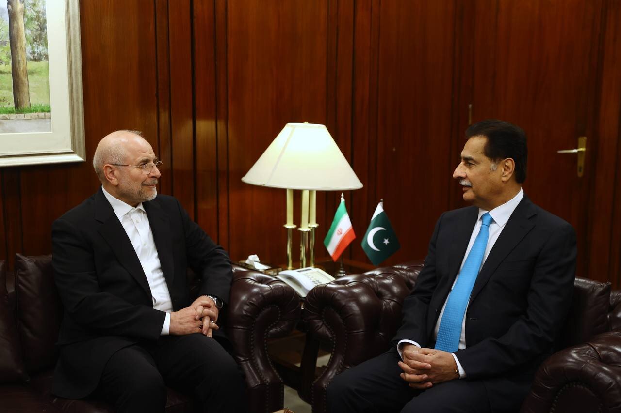 تصویر خاص از دیدار قالیباف با همتای پاکستانی