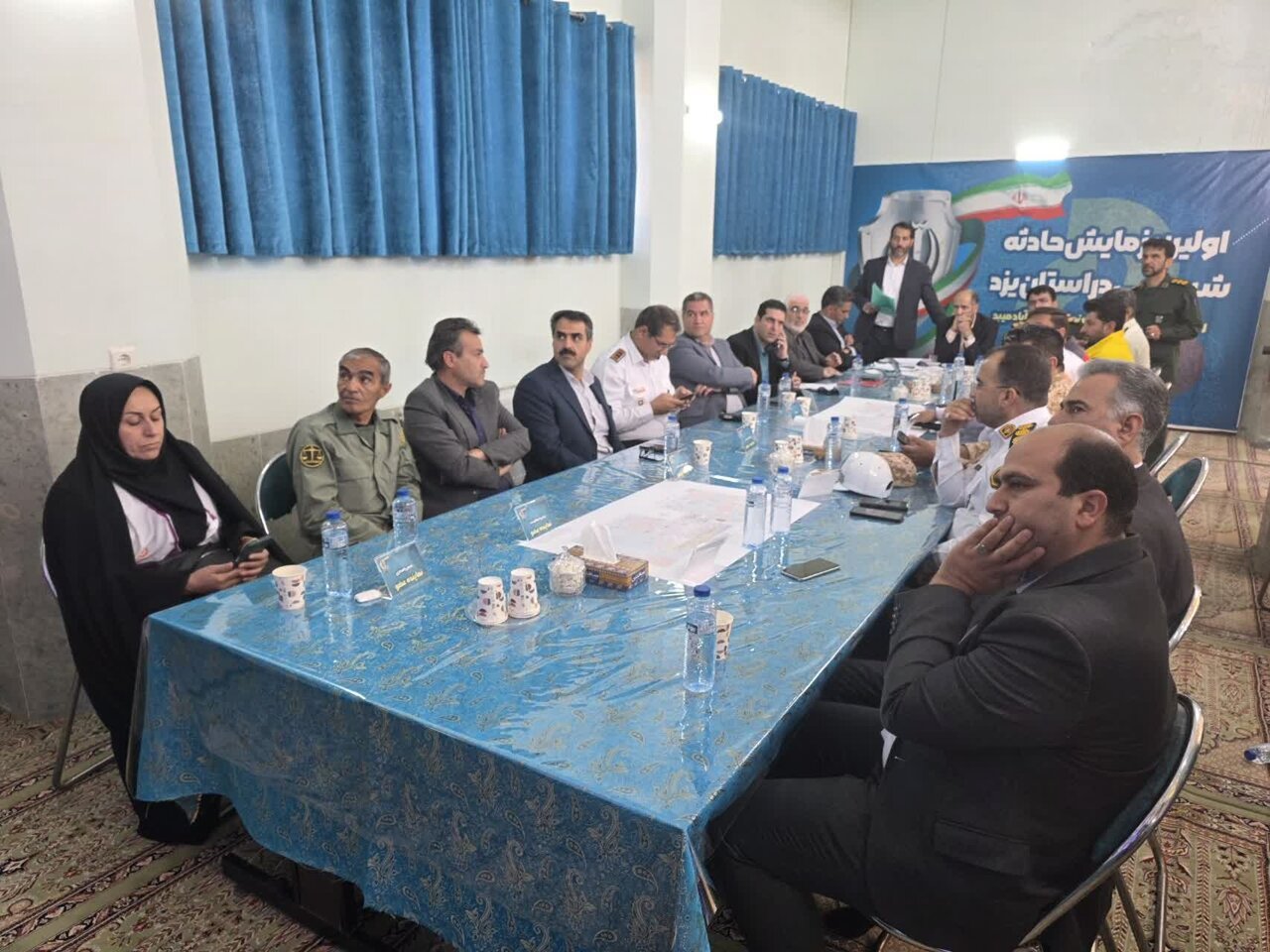 برگزاری رزمایش مقابله با حادثه شیمیایی در میبد