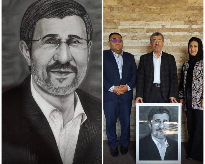 عکسی از هدیه یکی از طرفداران احمدی نژاد به مناسبت تولدش/ او چند ساله شد؟ + تصویر