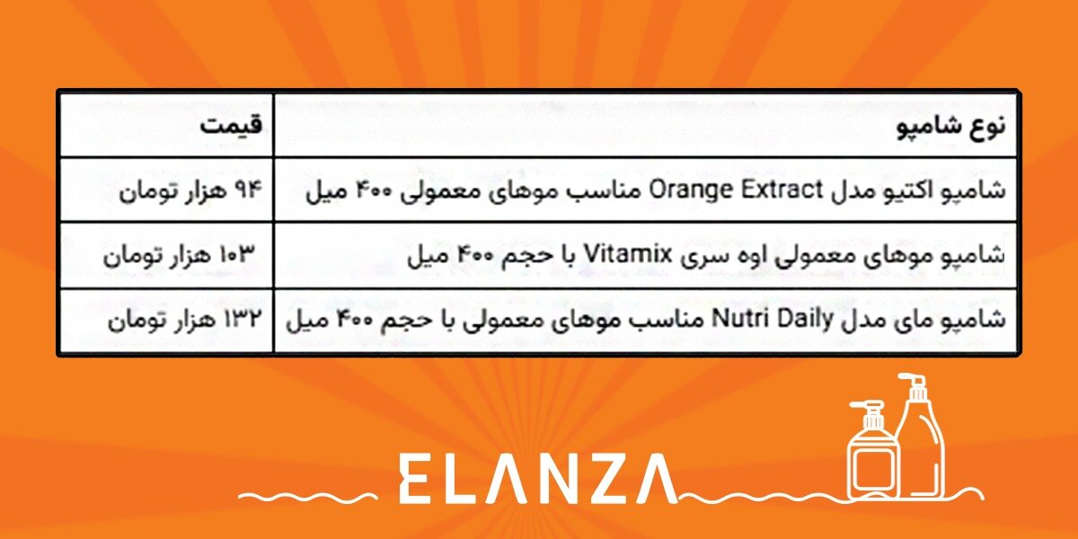 شامپو مو مناسب مو معمولی