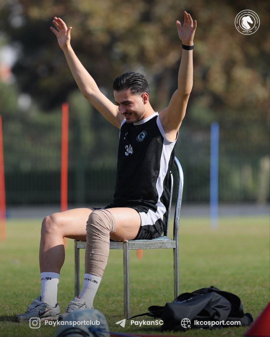 عکس| مهاجم تیم ملی در تمرینات تیمش