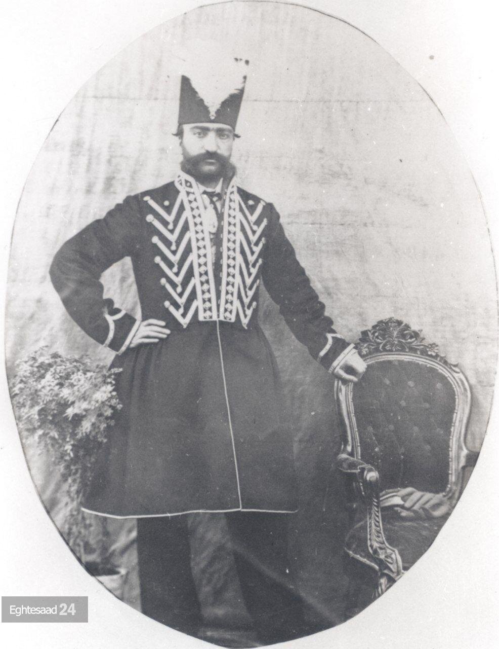 ژست ملوکانه ناصرالدین‌شاه در ۱۵۰ سال پیش