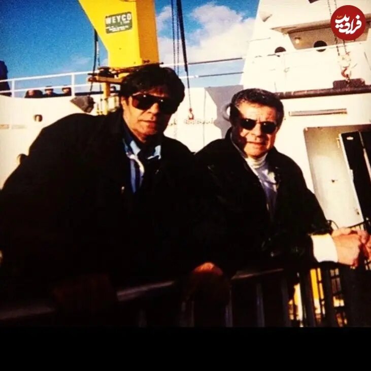 عکس | گشت و گذار بهروز وثوقی و خسرو شکیبایی در آمریکا در دهه ۸۰
