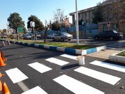 ببینید | رنگ‌آمیزی ۳‌بعدی خطوط عابرپیاده در سبزوار!