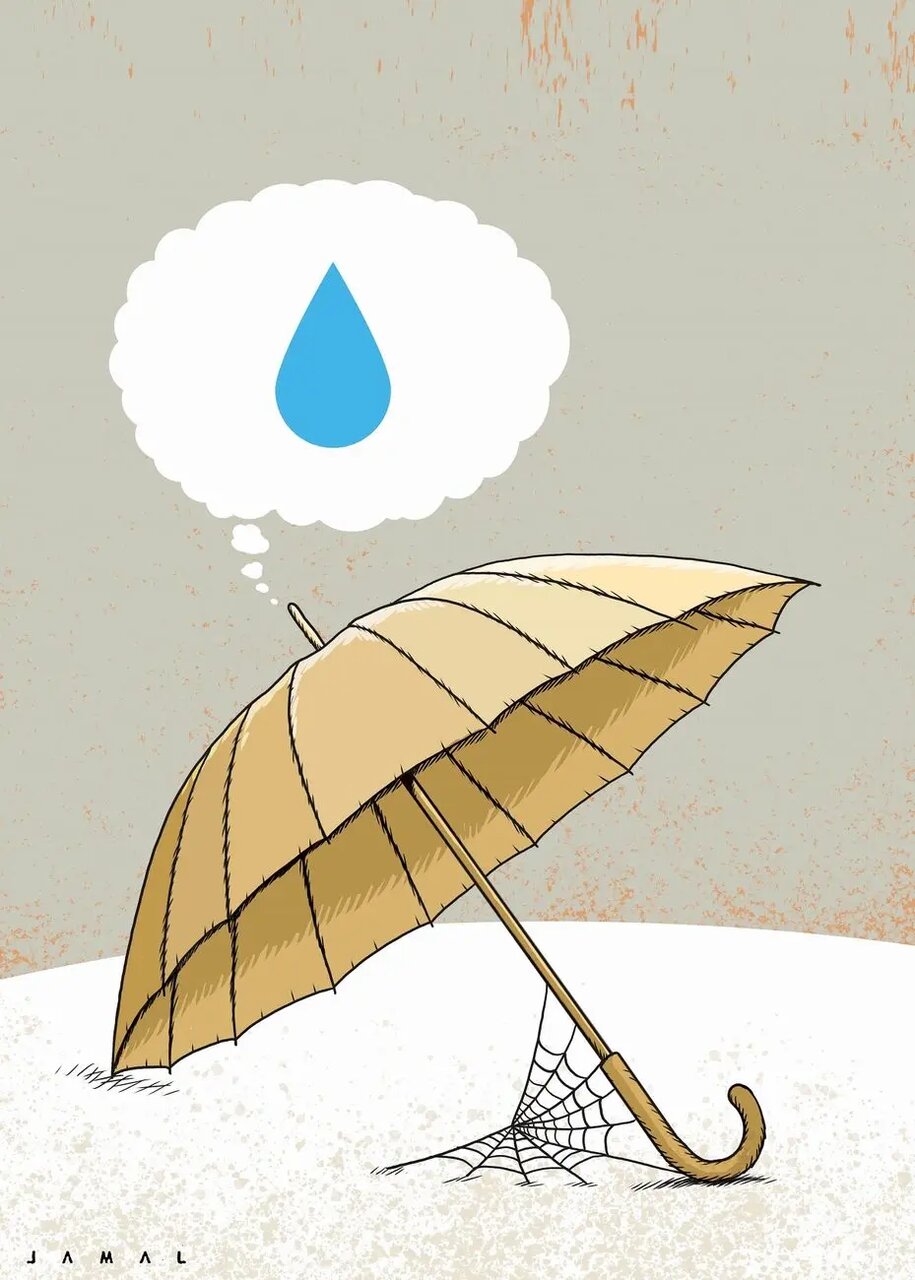 کاریکاتور تلخ برای بحران آب