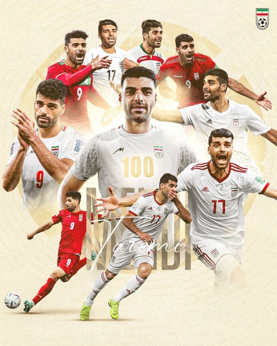 عکس| قاب ویژه تیم‌ملی برای مهدی که به 100 رسید