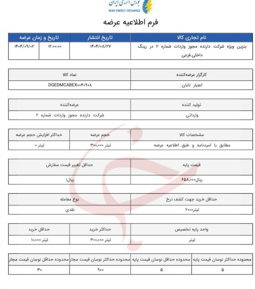 فوری؛ قیمت بنزین ویژه اعلام شد / جزییات