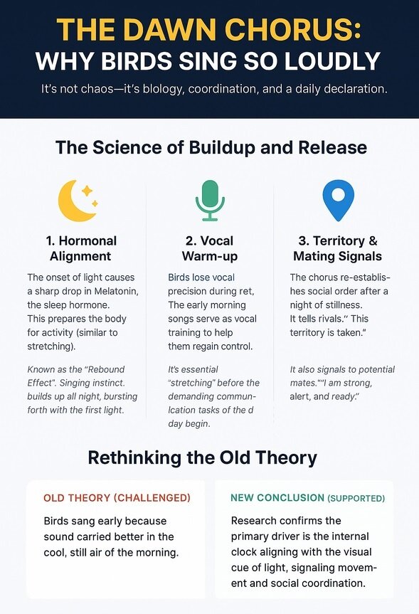 چرا پرندهها هر روز اول صبح سر و صدا راه میاندازند!