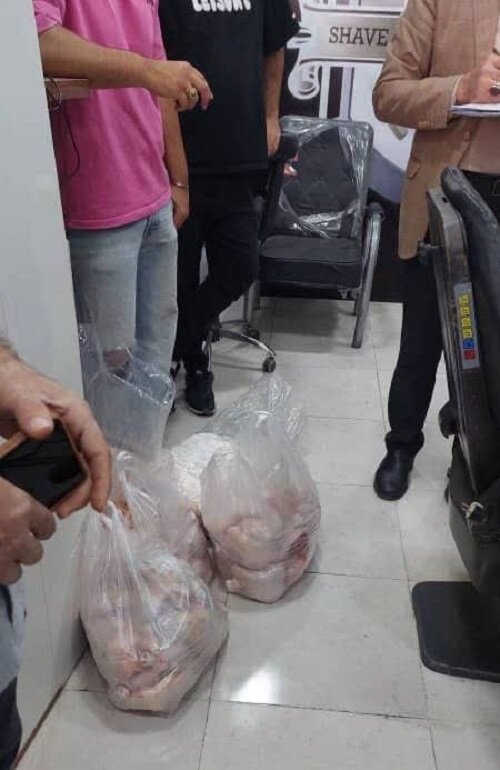 بیش از ۱۰۰کیلوگرم مرغ بدون هویت در بویین زهرا کشف شد