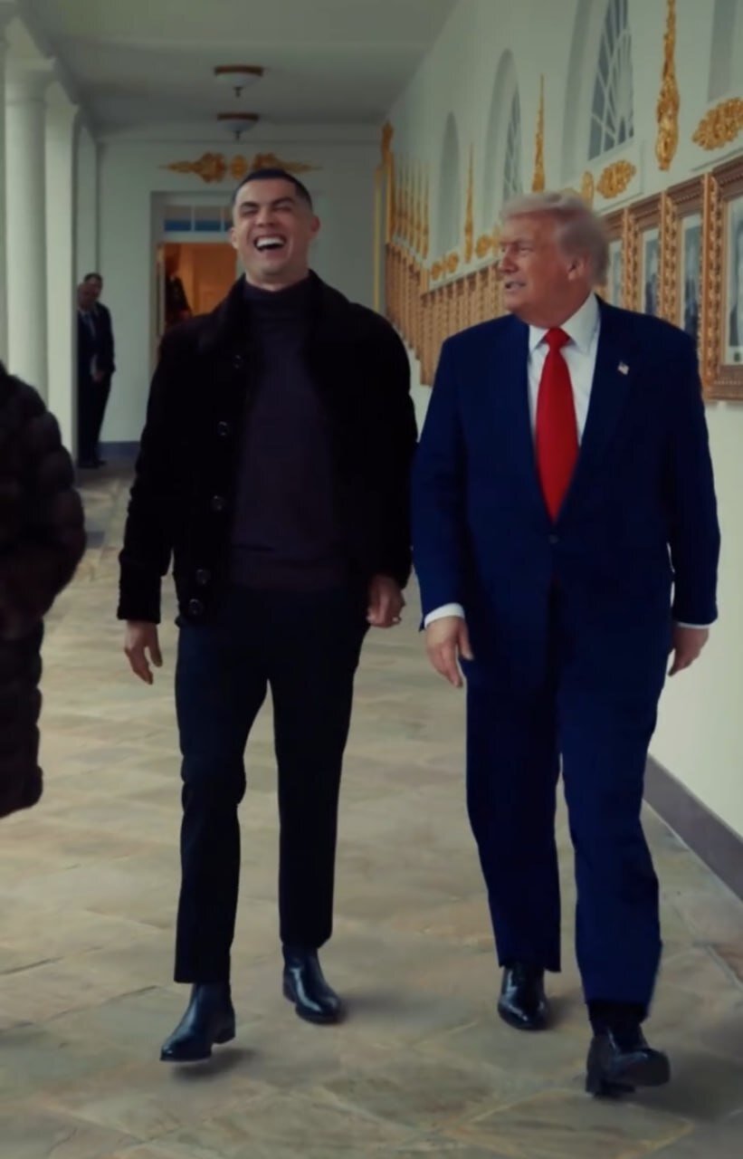 عکس| ویدیو مشترک ترامپ و رونالدو با یک کپشن خاص