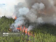 آتش‌سوزی گسترده در جنگل‌های شمال کشور/ اعزام سه هلیکوپتر اطفای حریق برای نخستین‌بار