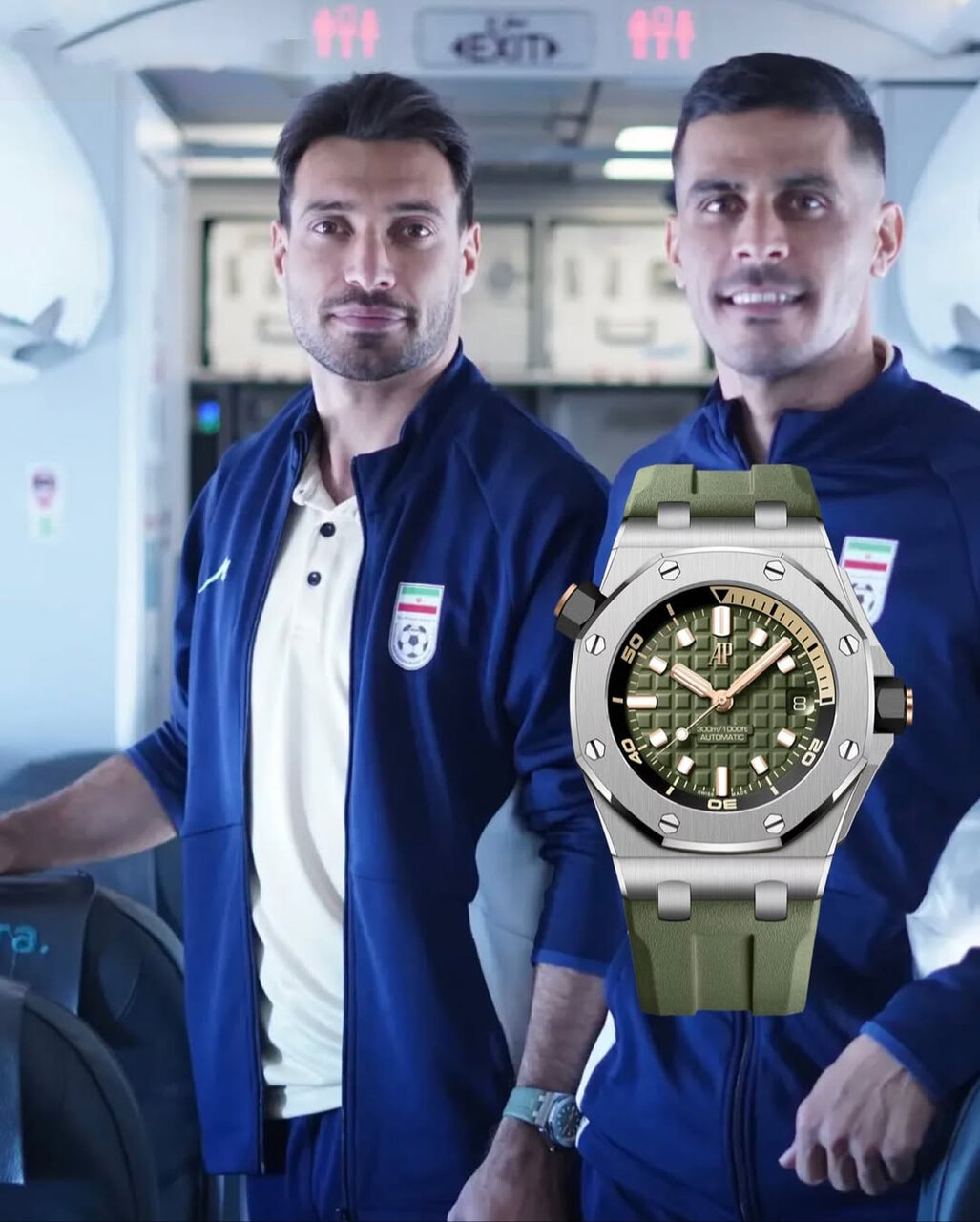 عکس| ژست شجاع خلیلزاده در هواپیما با ساعت ٣ میلیارد تومانی