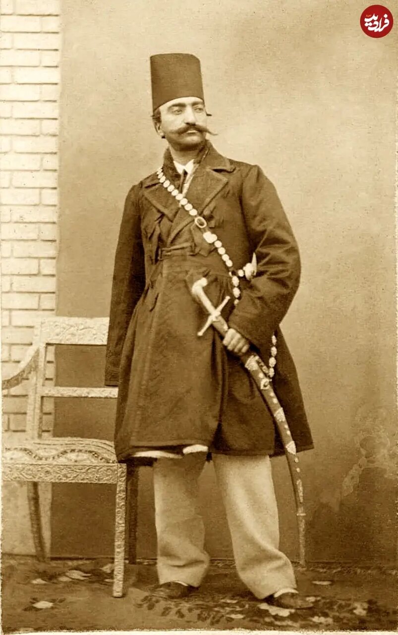 عکس/ ژست ناصرالدینشاه قاجار در دوران جوانی