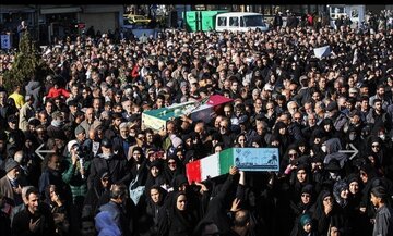 پیکر مطهر شهدای گمنام در همدان تشییع شد