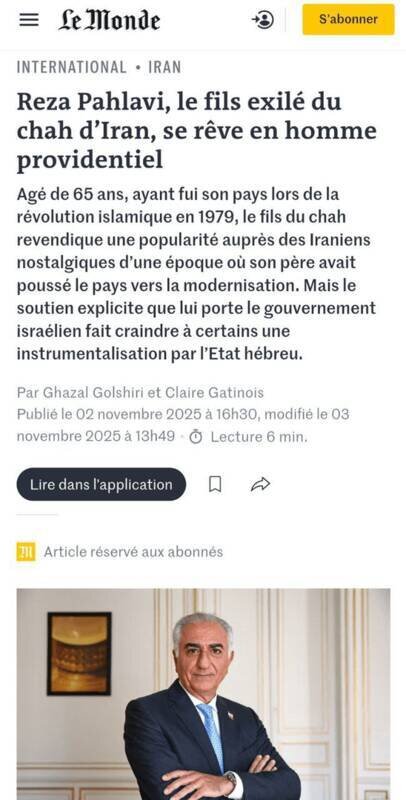 لوموند هم شانسی برای رضا پهلوی قایل نیست؟/ بازگشت سلطنت به ایران یک خیال پردازی کودکانه است حتی اگر نظام کنونی نباشد 2