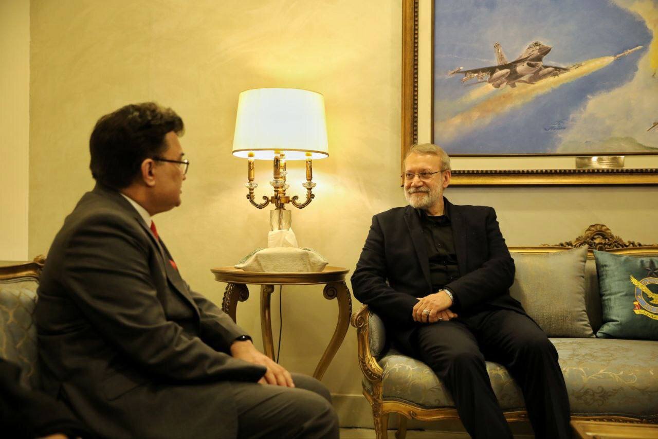 اولین تصاویر از علی لاریجانی در پاکستان/ همکاریهای ایران و پاکستان به صلح منطقه کمک میکند