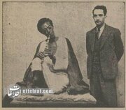 مشهورترین مجسمه‌ساز ایرانی در کنار مقبل نی‌زن! + عکس