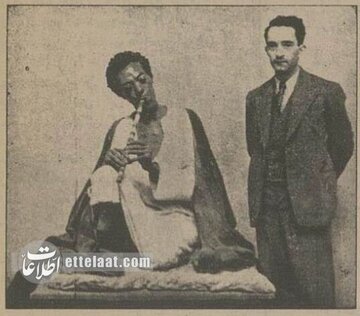 مشهورترین مجسمه‌ساز ایرانی در کنار مقبل نی‌زن! + عکس