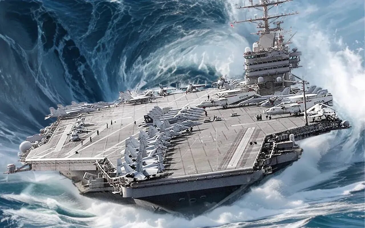 علت عدم واژگونی ناوهای هواپیمابر سنگین در دریا چیست؟ علت عدم واژگونی ناوهای هواپیمابر سنگین در دریا چیست؟