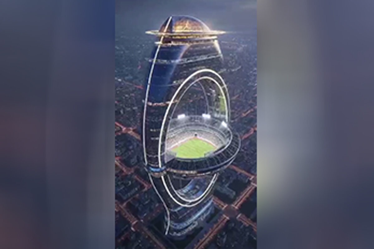 ببینید | ساخت استادیوم لوکس و رویایی در آسمان قطر!