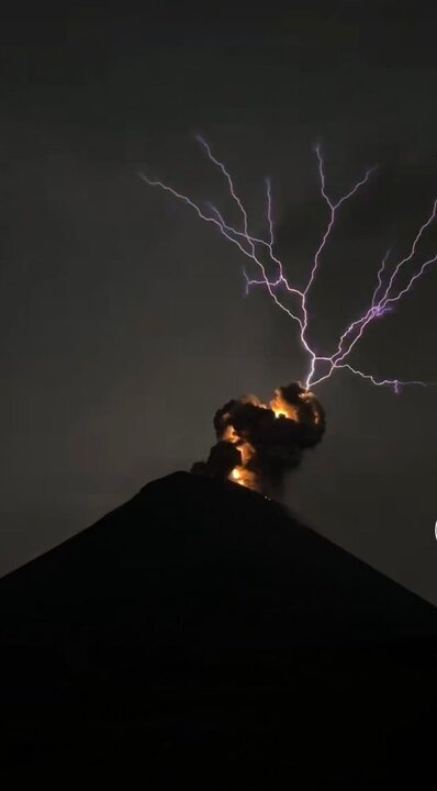 تصاویری از فوران آتشفشان در گواتمالا