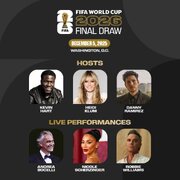 از بوچلی تا رابی ویلیامز؛ مراسم قرعه‌کشی جام جهانی ۲۰۲۶ با حضور ستاره‌ها