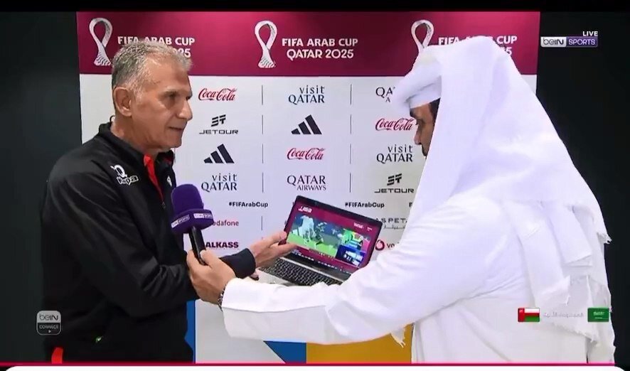 کیروش به سیم آخر زد/ مرد پرتغالی با تبلت به کنفرانس خبری رفت! +عکس