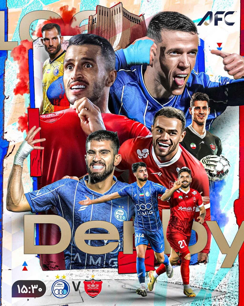 عکس| پوستر ویژه AFC برای دربی ۱۰۶ تهران