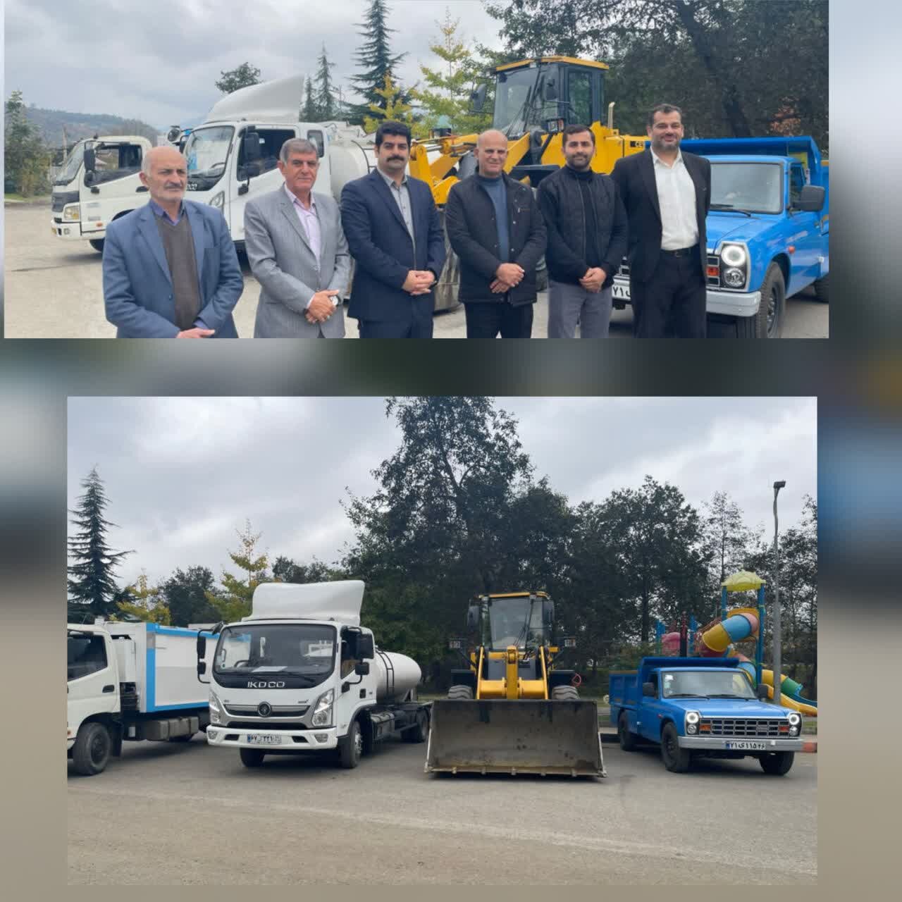 رونمایی از ماشین آلات و تجهیزات تخصصی جدید شهرداری شاندرمن