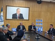 مراسم رونمایی از کتاب «قدرت مذاکره» سید عباس عراقچی در دانشگاه دولتی باکو 